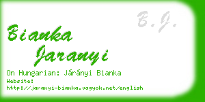bianka jaranyi business card